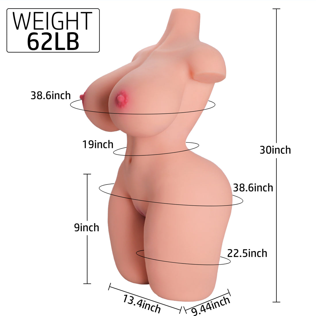 62LB realistic BBW sex doll torso | PPunson