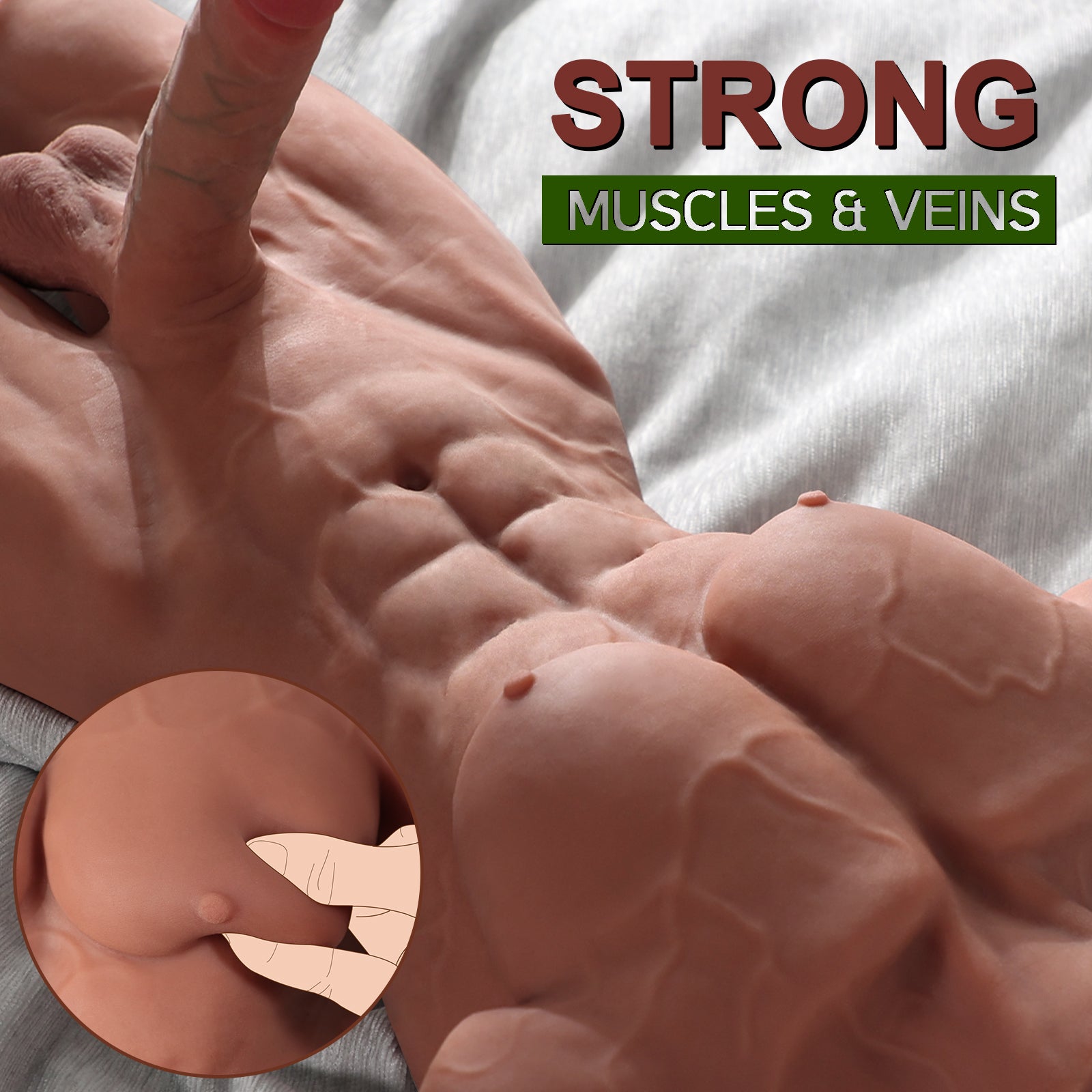 35LB male torso sex doll with big penis | PPunson